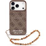 Guess PU 4G MagSafe Strap Limited Edition 299 kryt pre iPhone 17 Pro, hnedý