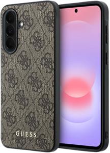 Guess PU 4G Metal Classic Logo kryt pre Samsung Galaxy A37, hnedý