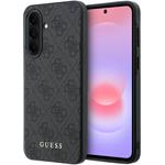 Guess PU 4G Metal Classic Logo kryt pre Samsung Galaxy A37, sivý
