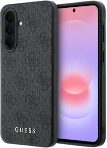 Guess PU 4G Metal Classic Logo kryt pre Samsung Galaxy A37, sivý