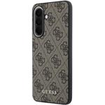 Guess PU 4G Metal Classic Logo kryt pre Samsung Galaxy A57, hnedý
