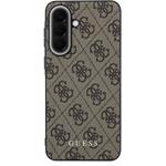 Guess PU 4G Metal Classic Logo kryt pre Samsung Galaxy A57, hnedý
