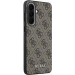 Guess PU 4G Metal Classic Logo kryt pre Samsung Galaxy A57, hnedý