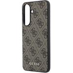 Guess PU 4G Metal Classic Logo kryt pre Samsung Galaxy A57, hnedý