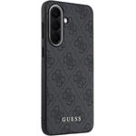 Guess PU 4G Metal Classic Logo kryt pre Samsung Galaxy A57, sivý