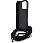 Guess PU 4G Metal Logo Crossbody Popruh + kryt pre iPhone 16 Pro Max, ružový