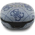 Guess PU 4G Metal Logo ENC TWS, bezdrôtové slúchadlá, modré