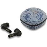 Guess PU 4G Metal Logo ENC TWS, bezdrôtové slúchadlá, modré