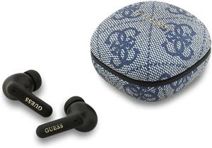 Guess PU 4G Metal Logo ENC TWS, bezdrôtové slúchadlá, modré