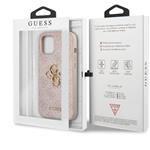 Guess PU 4G Metal Logo kryt pre iPhone 12 Pro Max, ružový