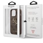 Guess PU 4G Metal Logo kryt pre iPhone 13 Pro, hnedý