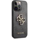 Guess PU 4G Metal Logo kryt pre iPhone 13 Pro Max, sivý