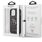 Guess PU 4G Metal Logo kryt pre iPhone 13 Pro Max, sivý