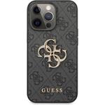 Guess PU 4G Metal Logo kryt pre iPhone 13 Pro, sivý
