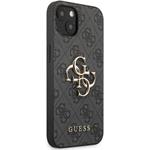 Guess PU 4G Metal Logo kryt pre iPhone 13, sivý