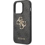 Guess PU 4G Metal Logo kryt pre iPhone 15 Pro Max, sivý