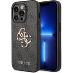 Guess PU 4G Metal Logo kryt pre iPhone 15 Pro Max, sivý