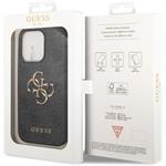 Guess PU 4G Metal Logo kryt pre iPhone 15 Pro, sivý