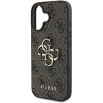 Guess PU 4G Metal Logo kryt pre iPhone 16, hnedý