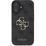 Guess PU 4G Metal Logo kryt pre iPhone 16 Plus, sivý