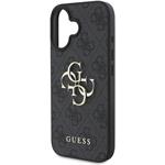 Guess PU 4G Metal Logo kryt pre iPhone 16 Plus, sivý