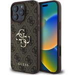 Guess PU 4G Metal Logo kryt pre iPhone 16 Pro, hnedý