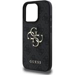 Guess PU 4G Metal Logo kryt pre iPhone 16 Pro Max, sivý