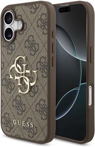 Guess PU 4G Metal Logo kryt pre iPhone 17, hnedý