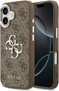 Guess PU 4G Metal Logo kryt pre iPhone 17, hnedý