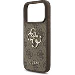 Guess PU 4G Metal Logo kryt pre iPhone 17 Pro, hnedý