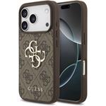 Guess PU 4G Metal Logo kryt pre iPhone 17 Pro, hnedý