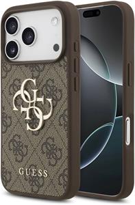 Guess PU 4G Metal Logo kryt pre iPhone 17 Pro, hnedý