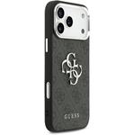 Guess PU 4G Metal Logo kryt pre iPhone 17 Pro Max, čierny