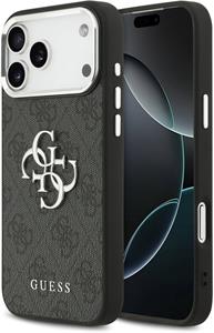 Guess PU 4G Metal Logo kryt pre iPhone 17 Pro Max, čierny