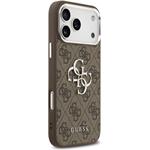 Guess PU 4G Metal Logo kryt pre iPhone 17 Pro Max, hnedý