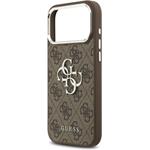 Guess PU 4G Metal Logo kryt pre iPhone 17 Pro Max, hnedý
