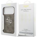 Guess PU 4G Metal Logo kryt pre iPhone 17 Pro Max, hnedý