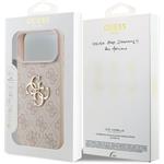 Guess PU 4G Metal Logo kryt pre iPhone 17 Pro Max, ružový