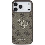 Guess PU 4G Metal Logo kryt pre iPhone 18 Pro Max, hnedý