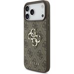 Guess PU 4G Metal Logo kryt pre iPhone 18 Pro Max, hnedý