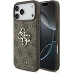 Guess PU 4G Metal Logo kryt pre iPhone 18 Pro Max, hnedý