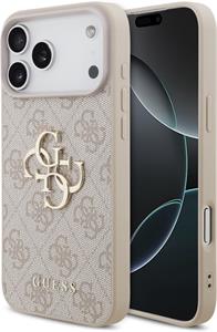Guess PU 4G Metal Logo kryt pre iPhone 18 Pro Max, ružový