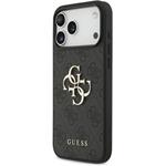 Guess PU 4G Metal Logo kryt pre iPhone 18 Pro Max, sivý