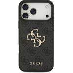Guess PU 4G Metal Logo kryt pre iPhone 18 Pro Max, sivý