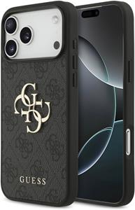Guess PU 4G Metal Logo kryt pre iPhone 18 Pro Max, sivý