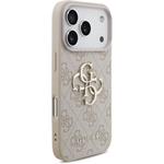 Guess PU 4G Metal Logo kryt pre iPhone 18 Pro, ružový