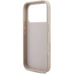 Guess PU 4G Metal Logo kryt pre iPhone 18 Pro, ružový