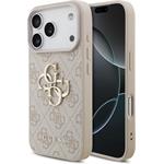 Guess PU 4G Metal Logo kryt pre iPhone 18 Pro, ružový