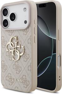 Guess PU 4G Metal Logo kryt pre iPhone 18 Pro, ružový
