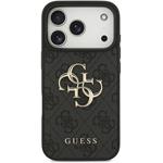 Guess PU 4G Metal Logo kryt pre iPhone 18 Pro, sivý
